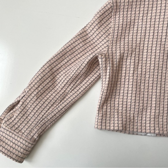 Club Monaco Women's Khaki Geo Print Crop Jacket in Pink Mix / Rose, Size XS - Picture 12 of 13